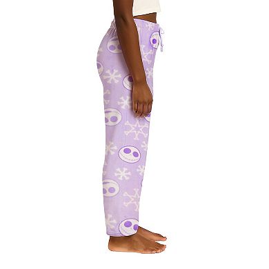 Juniors' Disney's The Nightmare Before Christmas Jack Skellington Snowflakes Lux Plush Fleece Pajama Pants
