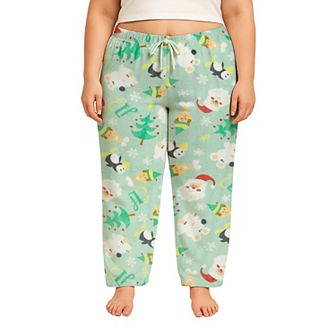 Juniors' Plus Size Buddy The Elf Characters Lux Plush Fleece Pajama Pants