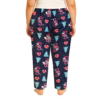 Juniors' Plus Size Disney's Minnie Mouse Winter Icons Lux Plush Fleece Pajama Pants