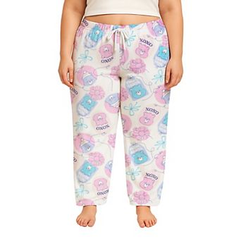 Juniors' Plus Size Care Bears "From Santa" Lux Plush Fleece Pajama Pants