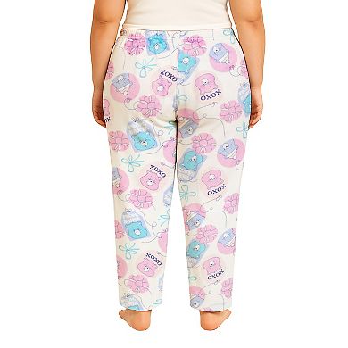 Juniors' Plus Size Care Bears "From Santa" Lux Plush Fleece Pajama Pants
