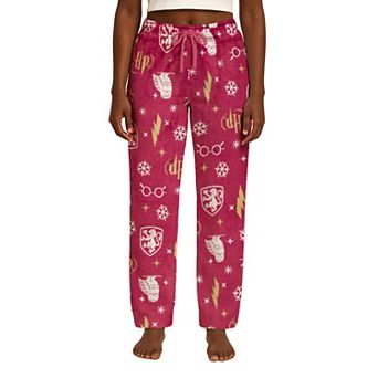 Juniors' Harry Potter Icons & Snowflakes Lux Plush Fleece Pajama Pants