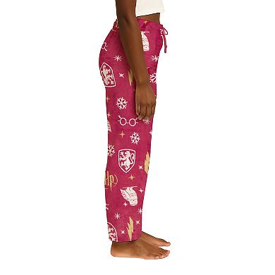 Juniors' Harry Potter Icons & Snowflakes Lux Plush Fleece Pajama Pants