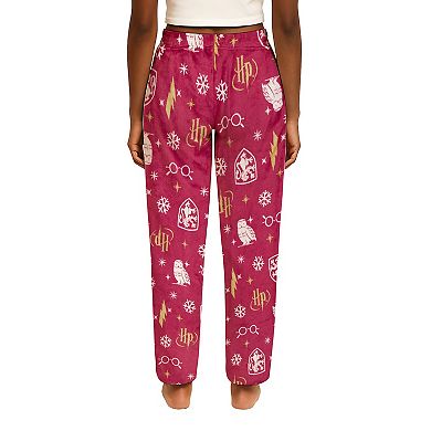 Juniors' Harry Potter Icons & Snowflakes Lux Plush Fleece Pajama Pants