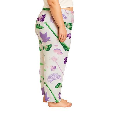 Juniors' Plus Size Wicked Icons Lux Plush Fleece Pajama Pants