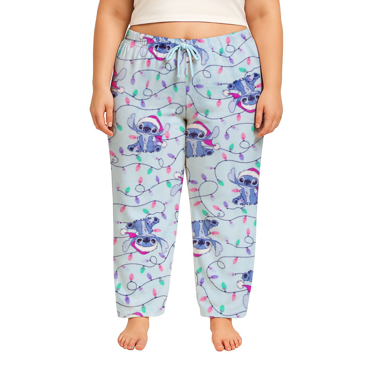 Juniors' Plus Size Disney's Lilo & Stitch Christmas Lights Lux