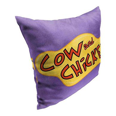 Cartoon Network Cow And Chicken Logo Pillow