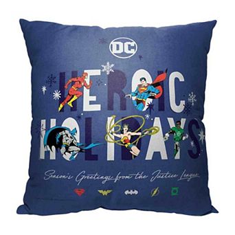 Warner Bros. Dc Justice League Heroic Holidays Pillow