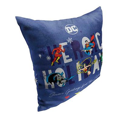 Warner Bros. Dc Justice League Heroic Holidays Pillow