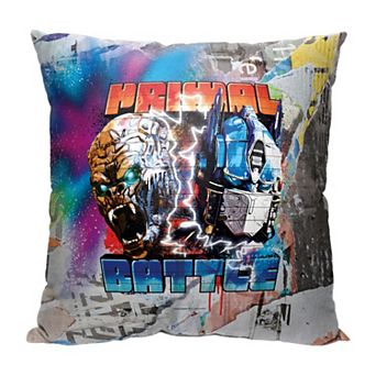 Hasbro Transformers: Rise Of The Beasts Primal Battle Printed Throw Pillow