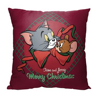 Warner Bros. Tom And Jerry Merry Tom And Jerry Printed Throw Pillow
