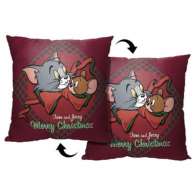 Warner Bros. Tom And Jerry Merry Tom And Jerry Printed Throw Pillow