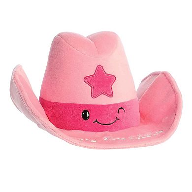Aurora Medium Pink JUST SAYIN' 11" Let's Go Girls Cowgirl Hat Witty Stuffed Animal