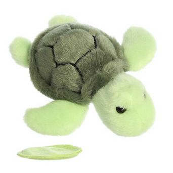 Aurora Small Green Shoulderkins 5.5" Saavy Sea Turtle Adorable Stuffed Animal