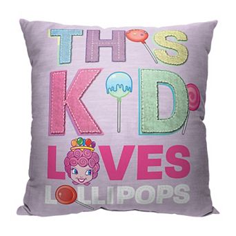 Hasbro Candyland Love Lollipops Printed Throw Pillow