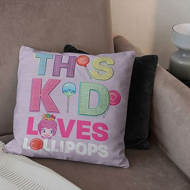 Hasbro Candyland Love Lollipops Printed Throw Pillow