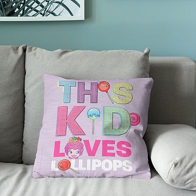 Hasbro Candyland Love Lollipops Printed Throw Pillow