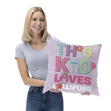Hasbro Candyland Love Lollipops Printed Throw Pillow
