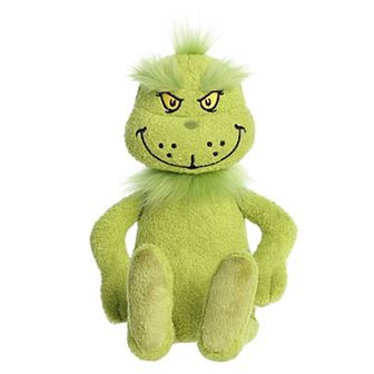 Aurora Large Green Dr. Seuss 13" Vintage Grinch Whimsical Stuffed Animal