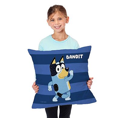 Bluey Roll Call Bandit Printed Throw Pillow