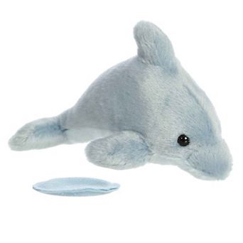Aurora Small Gray Shoulderkins 6" Dancing Dolphin Adorable Stuffed Animal