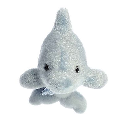 Aurora Small Gray Shoulderkins 6" Dancing Dolphin Adorable Stuffed Animal
