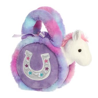 Aurora Small Fancy Pals 7" Lavender Horseshoe Fashionable Stuffed Animal