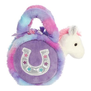 Aurora Small Fancy Pals 7" Lavender Horseshoe Fashionable Stuffed Animal