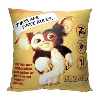 Warner Bros. Gremlins Three Rules Pillow