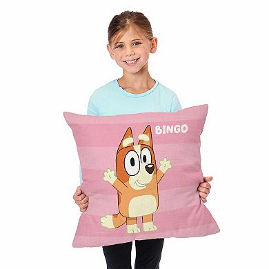 Bluey Roll Call Bingo Printed Throw Pillow