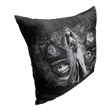 Warner Bros. Corpse Bride Black And White Pillow