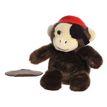 Aurora Mini Brown Shoulderkins 5" Cheeky Buccaneer Monkey Adorable Stuffed Animal