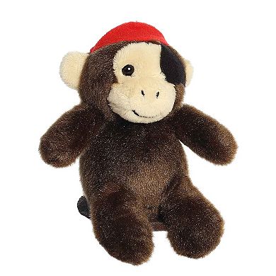 Aurora Mini Brown Shoulderkins 5" Cheeky Buccaneer Monkey Adorable Stuffed Animal