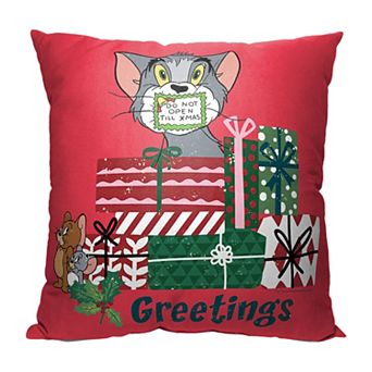 Warner Bros. Tom And Jerry Silenced Till Christmas Printed Throw Pillow