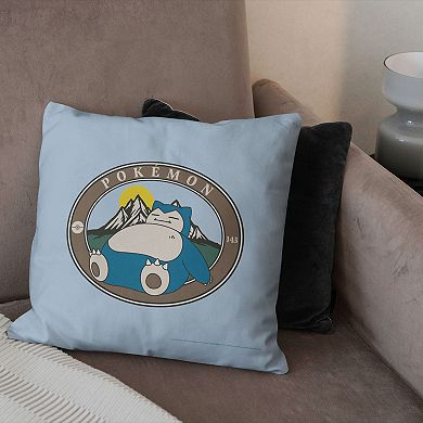Pokemon Snooring Outdoors Printed Throw Pillow
