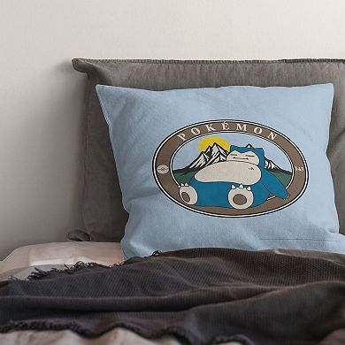 Pokemon Snooring Outdoors Printed Throw Pillow
