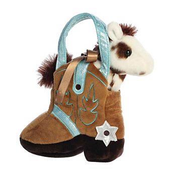 Aurora Small White Fancy Pals 7.75" Giddyup Boot Fashionable Stuffed Animal