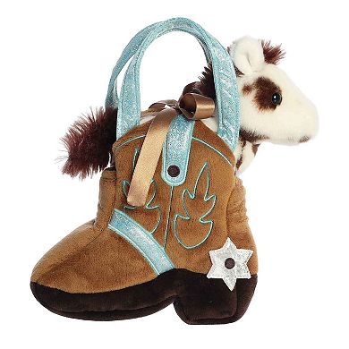 Aurora Small White Fancy Pals 7.75" Giddyup Boot Fashionable Stuffed Animal