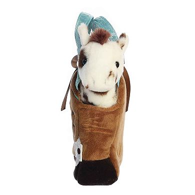 Aurora Small White Fancy Pals 7.75" Giddyup Boot Fashionable Stuffed Animal