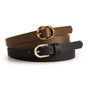 Women's Sonoma Goods For Life® 2 pc Sculpted & Textured Belt Set