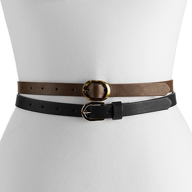 Women's Sonoma Goods For Life® 2-pc. Sculpted & Textured Belt Set