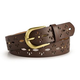 Women's Sonoma Goods For Life® Perforated Abstract Buckle Belt