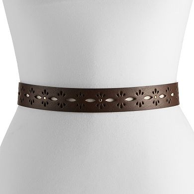 Women's Sonoma Goods For Life® Perforated Abstract Buckle Belt