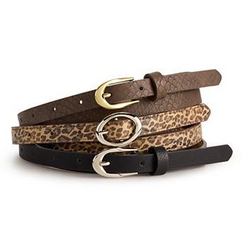 Women's Sonoma Goods For Life® Cheetah 3 pk Belts
