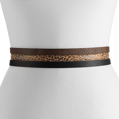 Women's Sonoma Goods For Life® Cheetah 3-pk. Belts