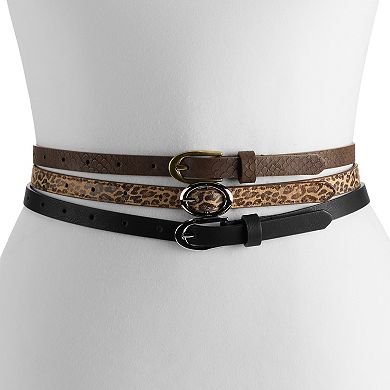 Women's Sonoma Goods For Life® Cheetah 3-pk. Belts