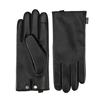Women's isotoner Embossed Faux Leather Touchscreen Gloves