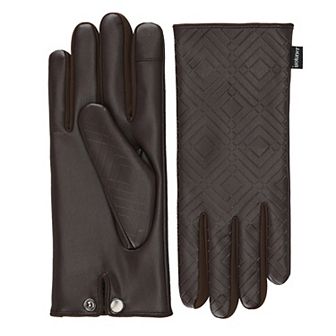 Women's isotoner Embossed Faux Leather Touchscreen Gloves