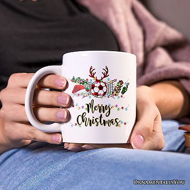 Soccer Buffalo Plaid Christmas Mug, Team and Coaches Gift