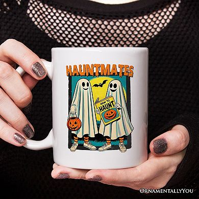 Funny Retro Ghosts Hauntmates Mug, Vintage Best Friend Halloween Gift